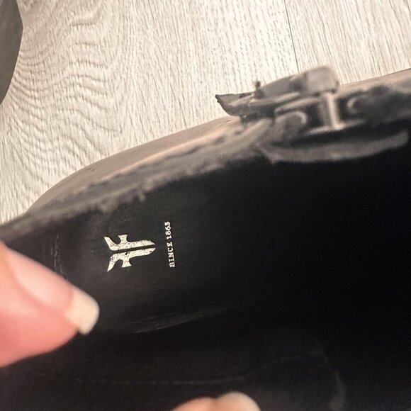 Frye Judith Double Zip Boots Womens Size 9.5M Leather Ankle Booties Classic - Picture 9 of 10